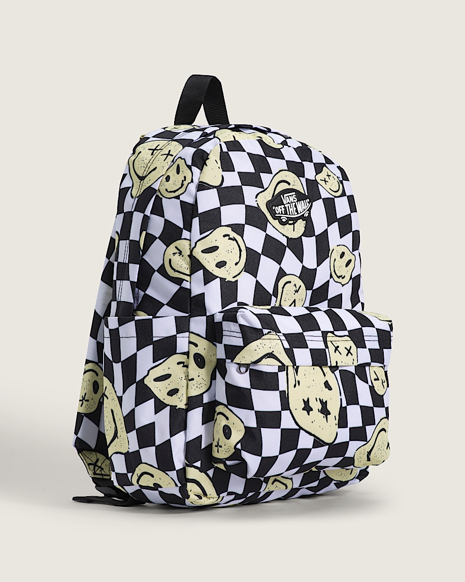 Old Skool Grom Checkerboard Backpack VANS White  Black ALT3