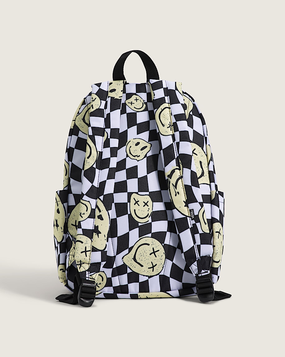 Old Skool Grom Checkerboard Backpack VANS White  Black ALT4