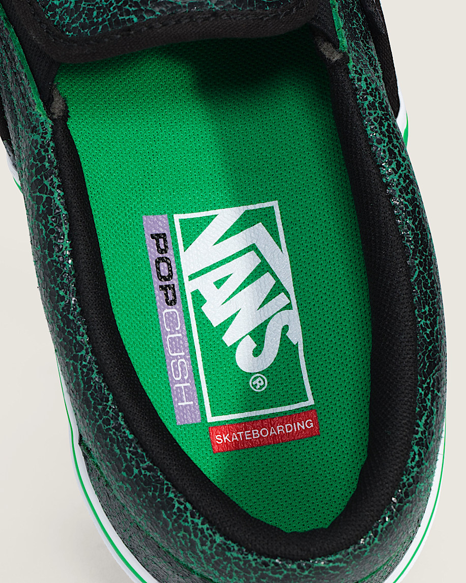 Skate SlipOn Shoe VANS Black  Green ALT4