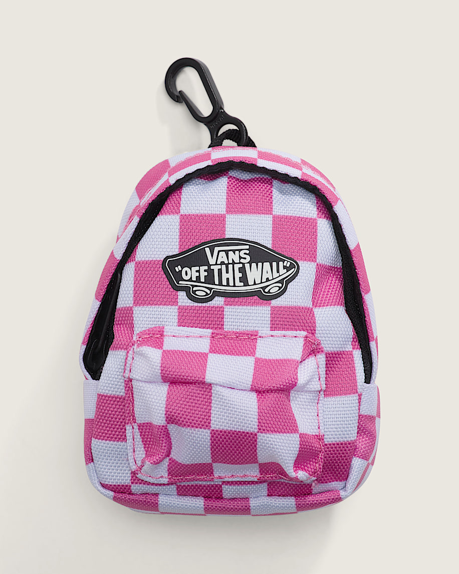 Breloque de sac Micro Old Skool  damier VANS Rose ptillant HERO