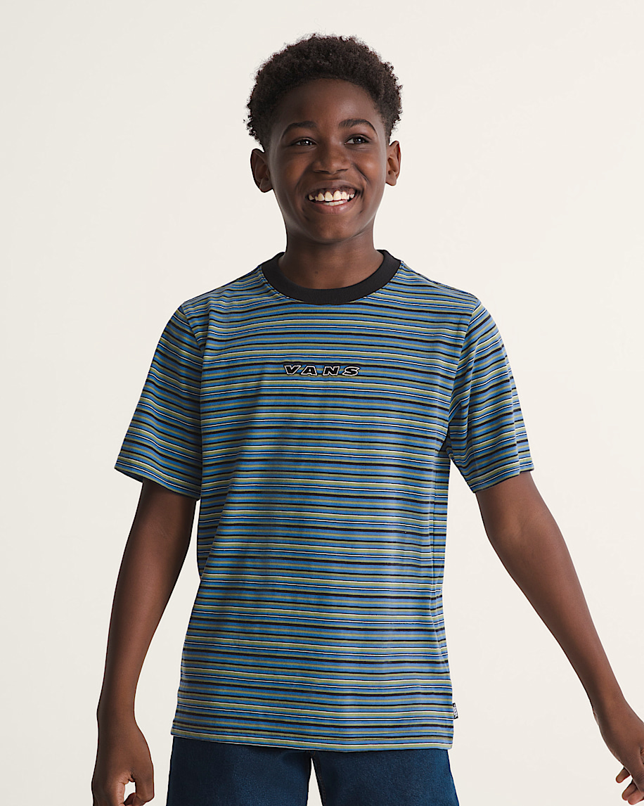 Kids Cameron Stripe Knit Shirt VANS Black  True Blue ALT2