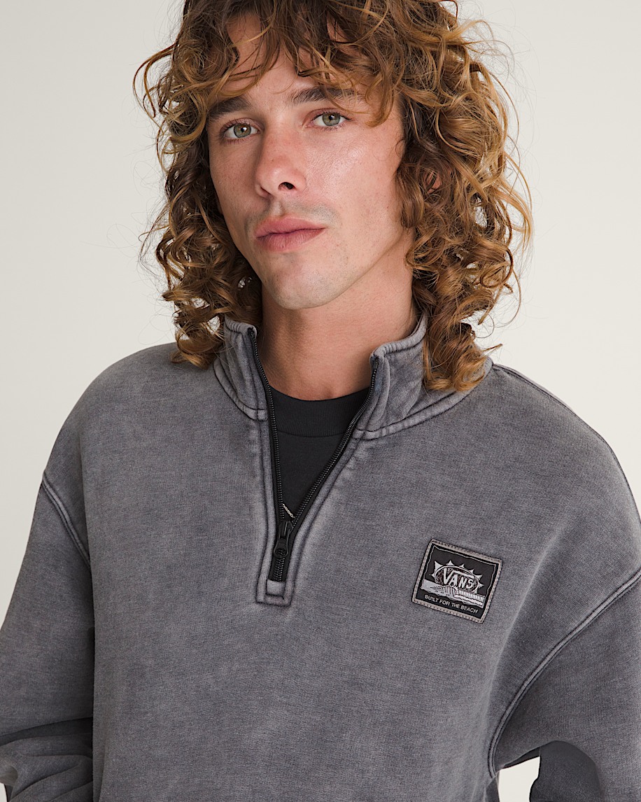 Quarter Zip Sweatshirt VANS Black ALT4