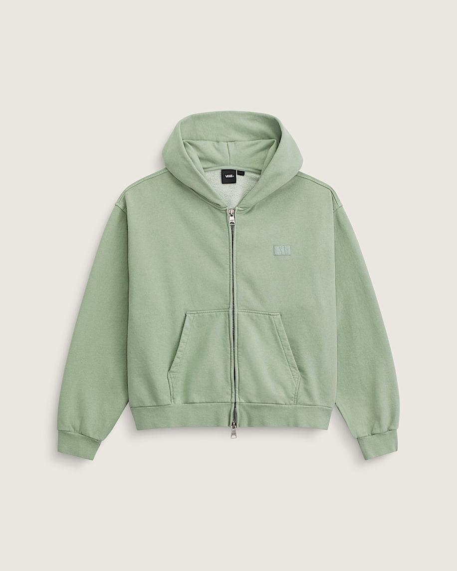 Premium Zip Hoodie VANS Grey Olive Green HERO