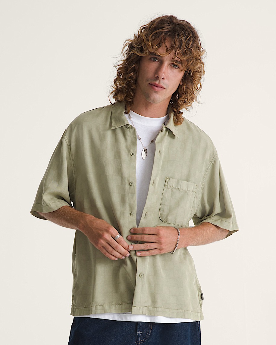 Van Doren Check Camp Shirt VANS Soft Sage Green ALT2