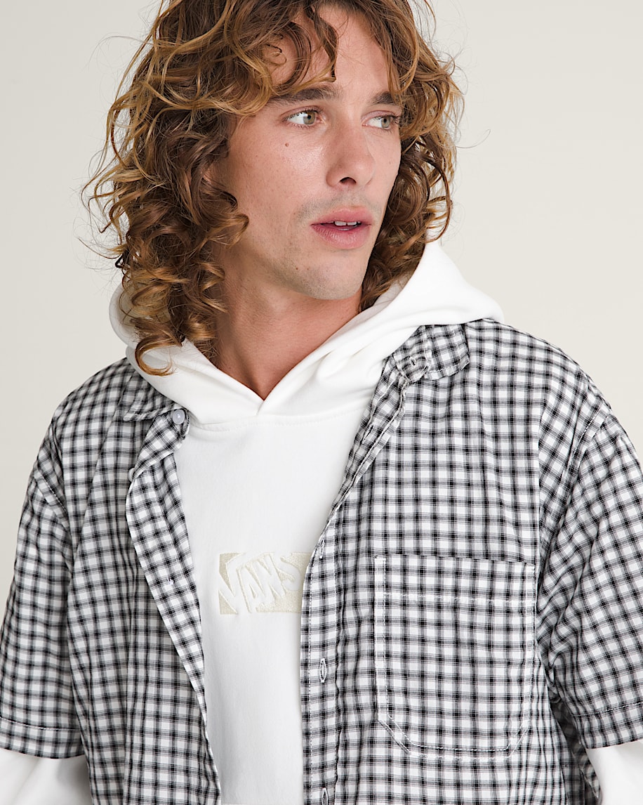 Larkspur Mini Plaid Shirt VANS White  Black ALT5