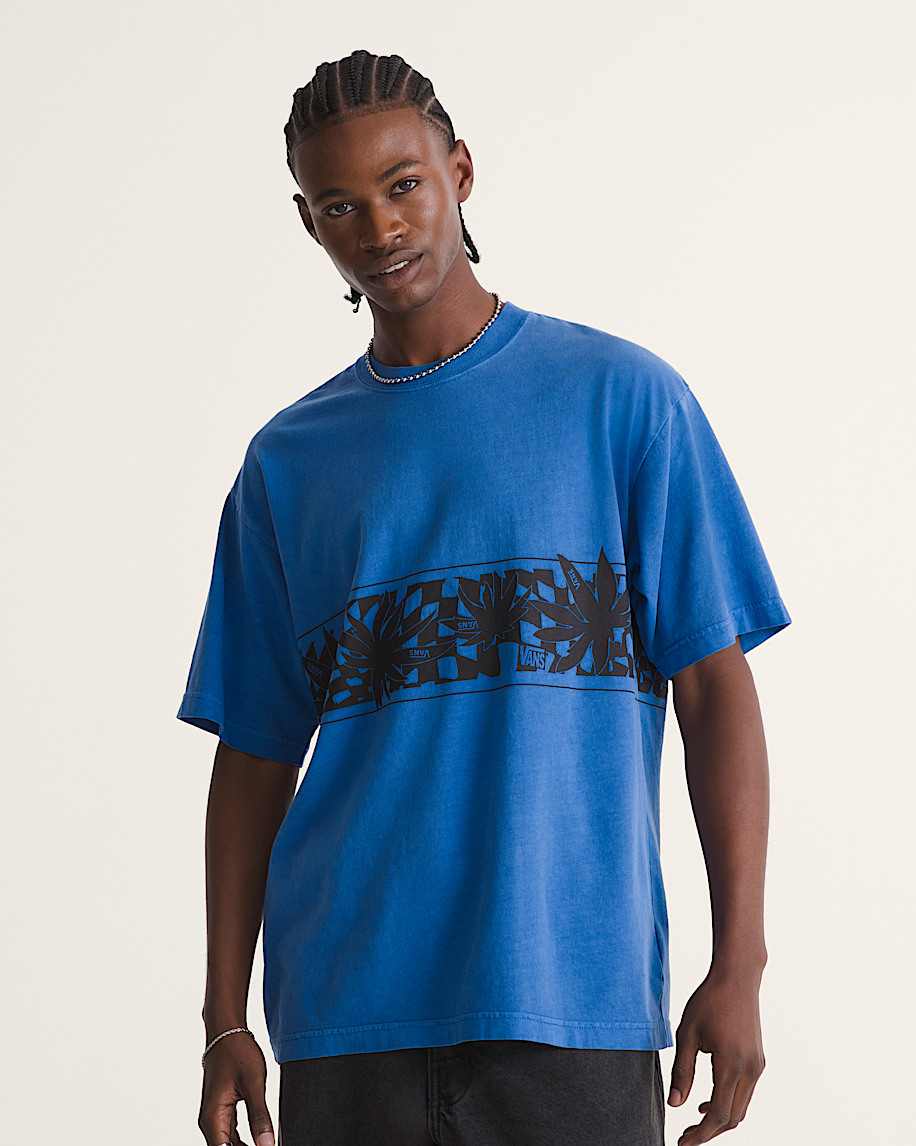 Palm Leaf TShirt VANS Royal Cobalt Blue ALT2