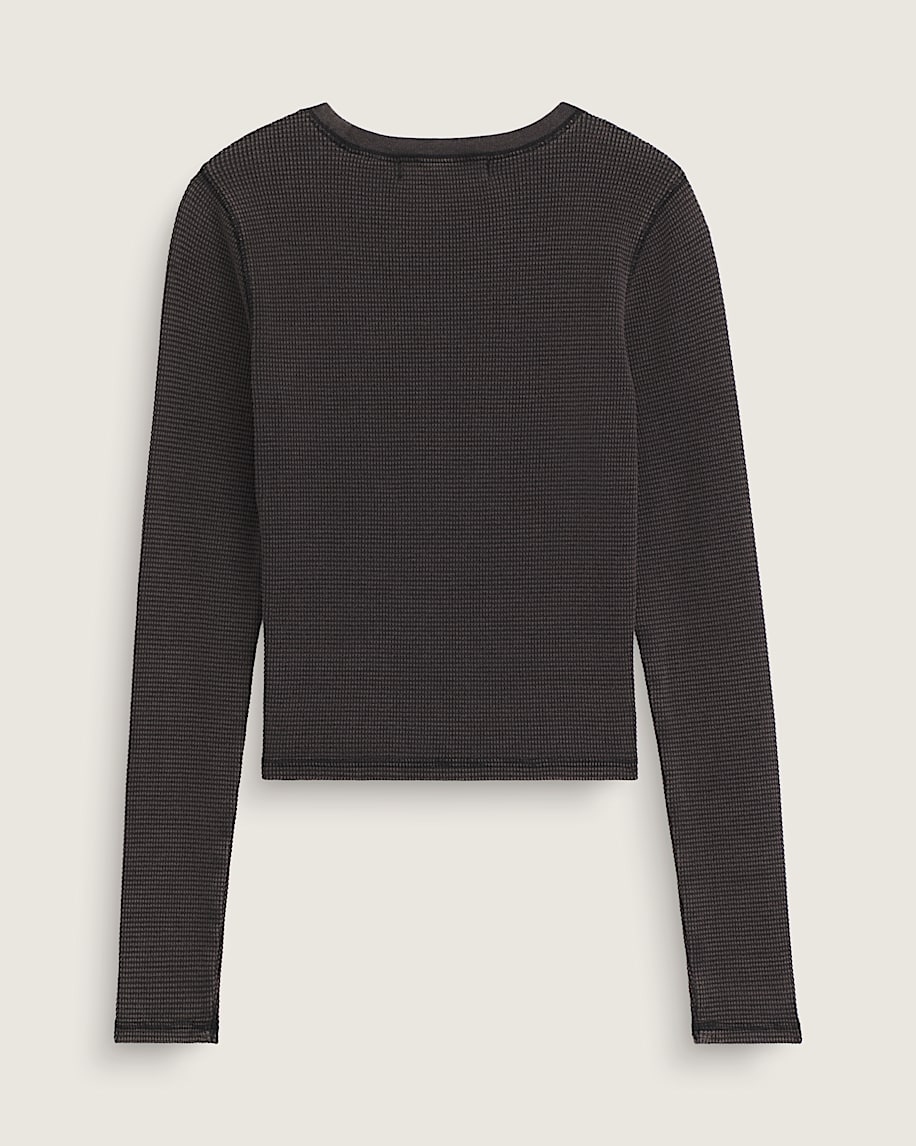 Teri Waffle Long Sleeve Shirt VANS Black ALT1