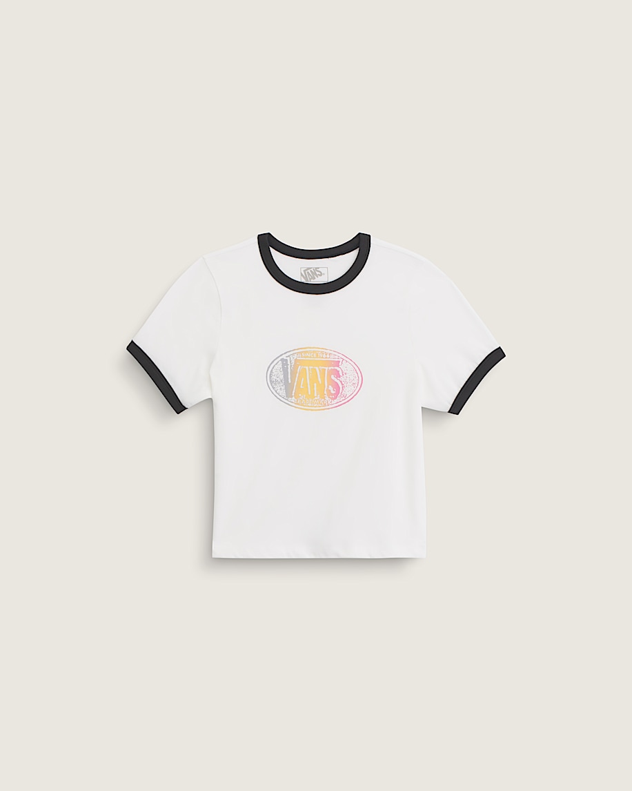 Kids Trademarked Ringer TShirt VANS White HERO