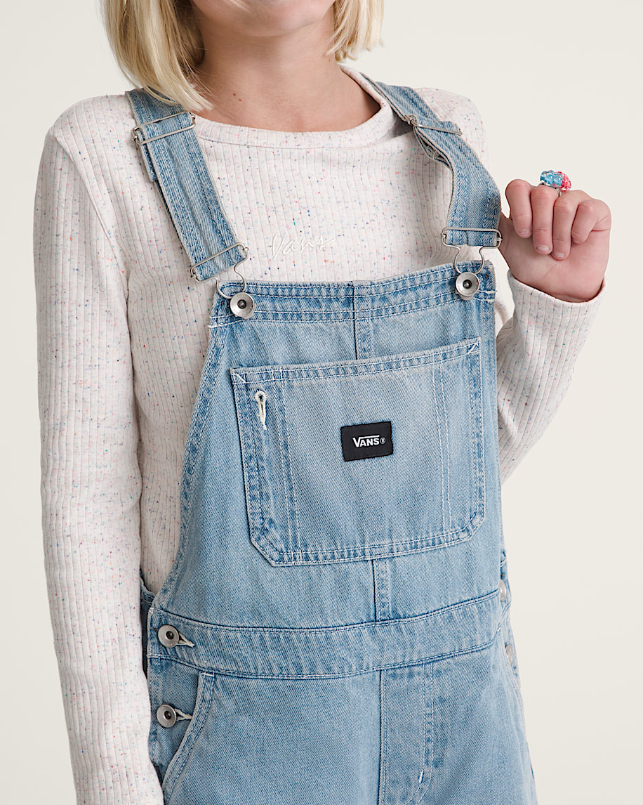 Kids Sirelle Denim Overalls VANS Stonewash Blue ALT5