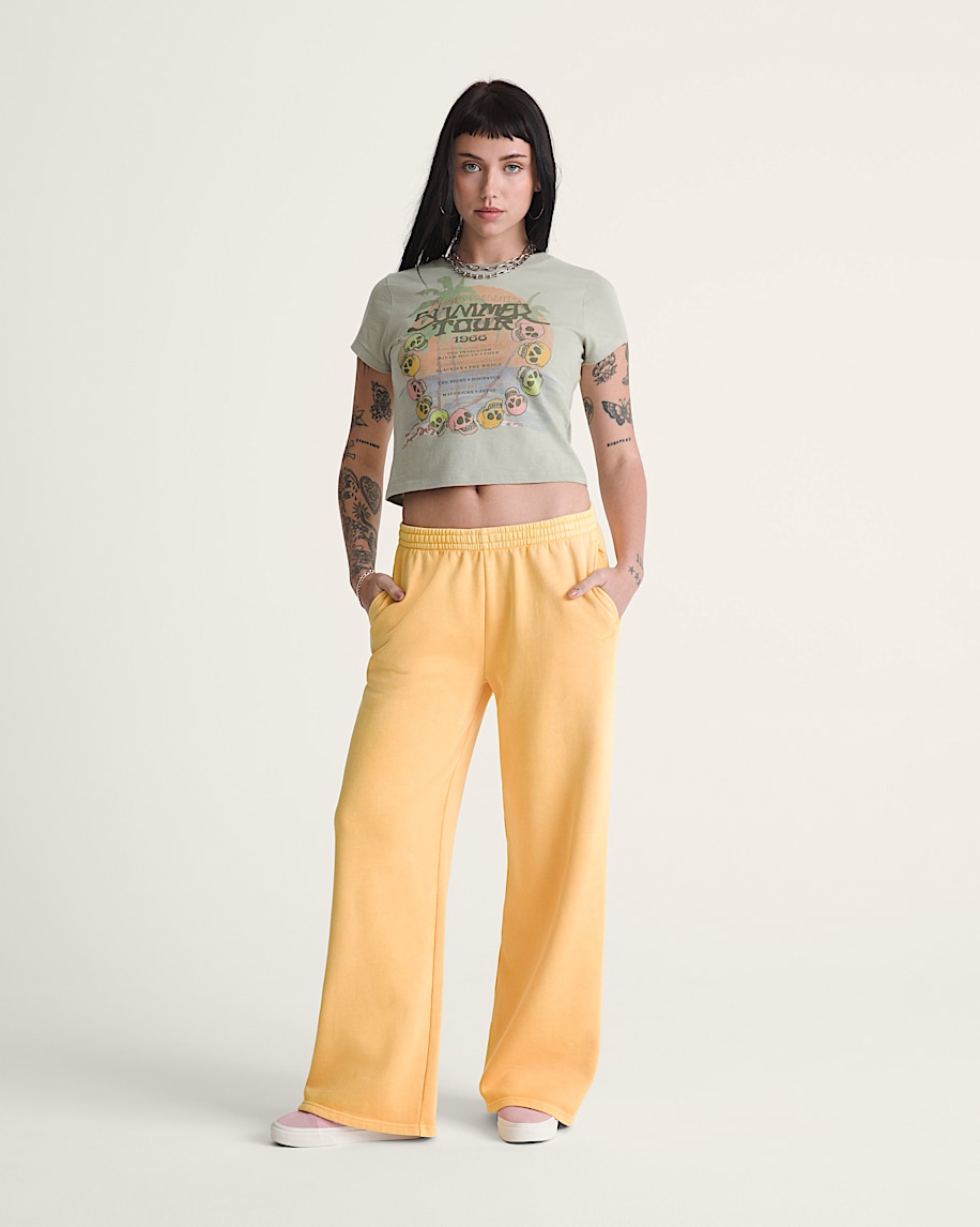 Salton Washed Straight Fleece Pants VANS Spicy Mustard Yellow ALT3