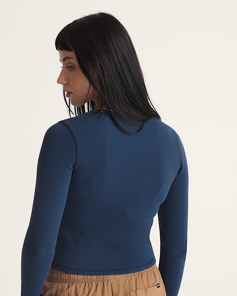 Waffle Long Sleeve Shirt VANS Dress Blues ALT3
