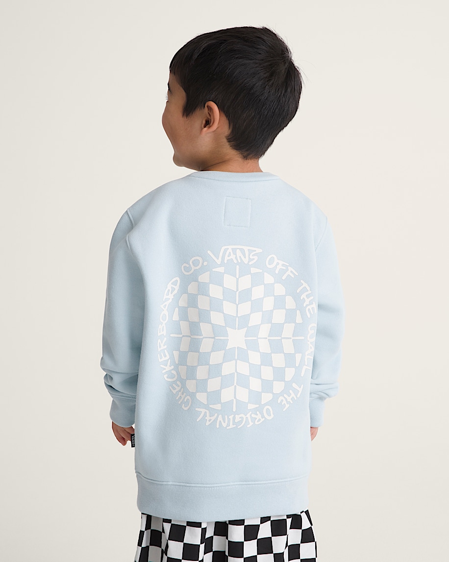 Little Kids Vertigo Vans Crew Sweatshirt VANS Dawn Mist Blue ALT3