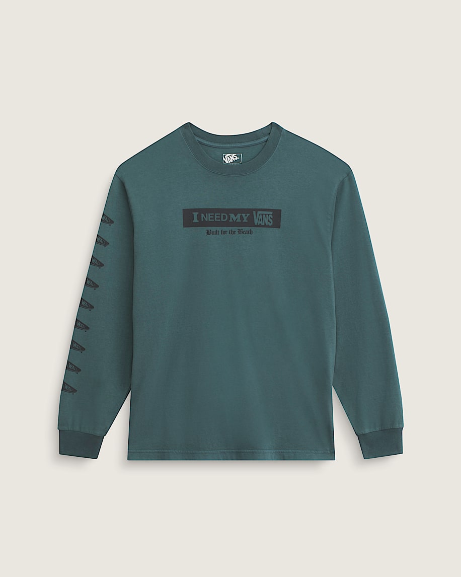 I Need My Long Sleeve TShirt VANS Mossy Olive Green ALT1