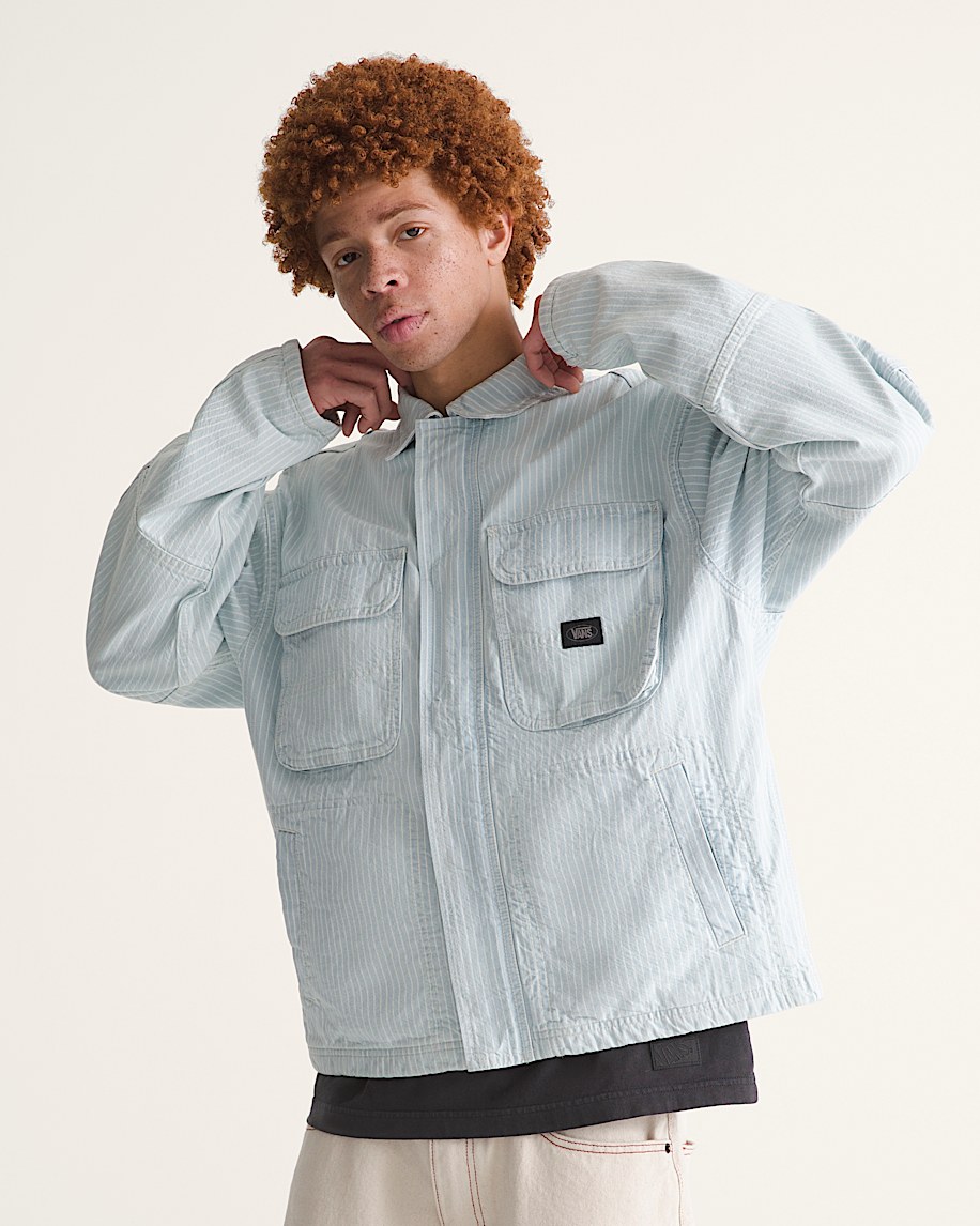 Umber Denim Stripe Jacket VANS Ice Stripe Blue ALT2