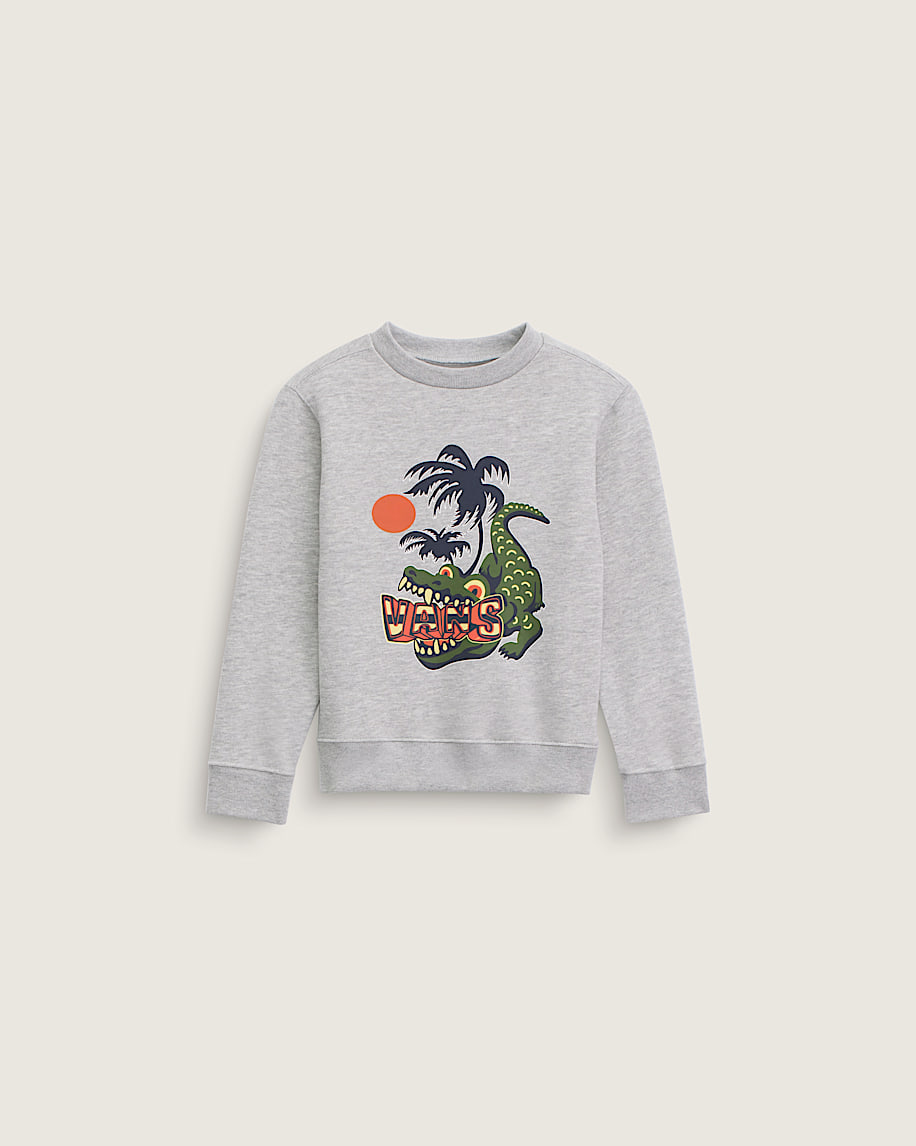 Little Kids Wise Croc Crew Sweatshirt VANS Cement Heather Grey HERO