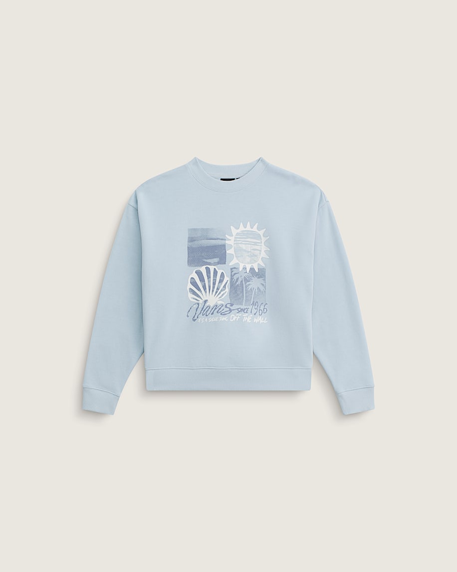 Kids Shore Thing Os Crew Sweatshirt VANS Dawn Mist Blue HERO