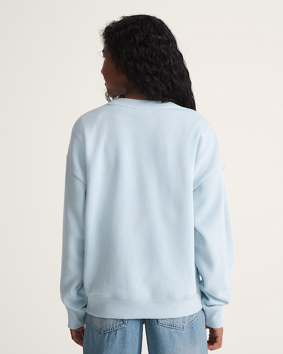 Kids Shore Thing Os Crew Sweatshirt VANS Dawn Mist Blue ALT3