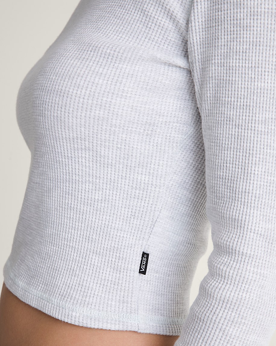 Waffle Long Sleeve Shirt VANS Heather White ALT4
