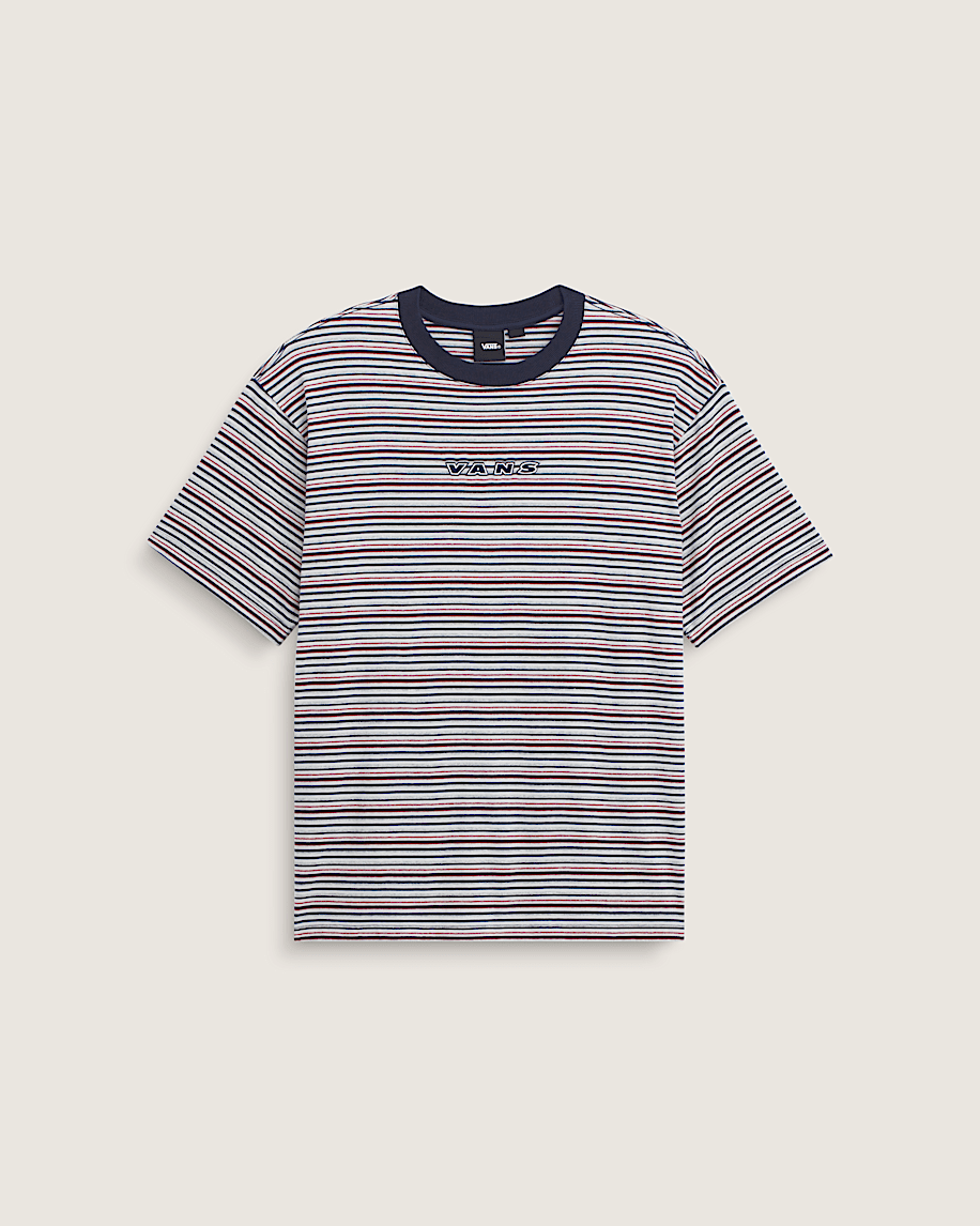Cameron Stripe Knit Shirt VANS Parisian Night Blue  Cement Heather Grey HERO