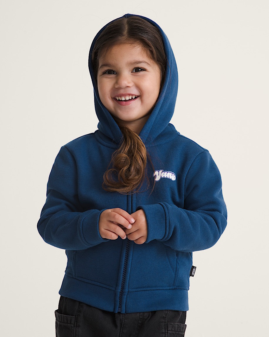 Little Kids Sundip Zip Hoodie VANS Deep Indigo Blue ALT2