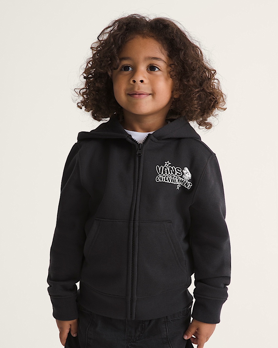 Little Kids Vans Entertainment Zip Hoodie VANS Black ALT2