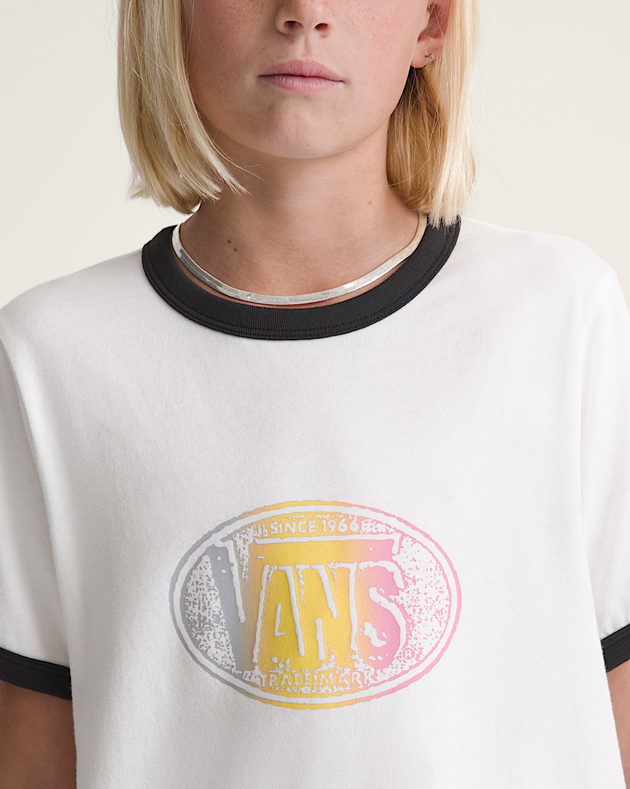 Kids Trademarked Ringer TShirt VANS White ALT4