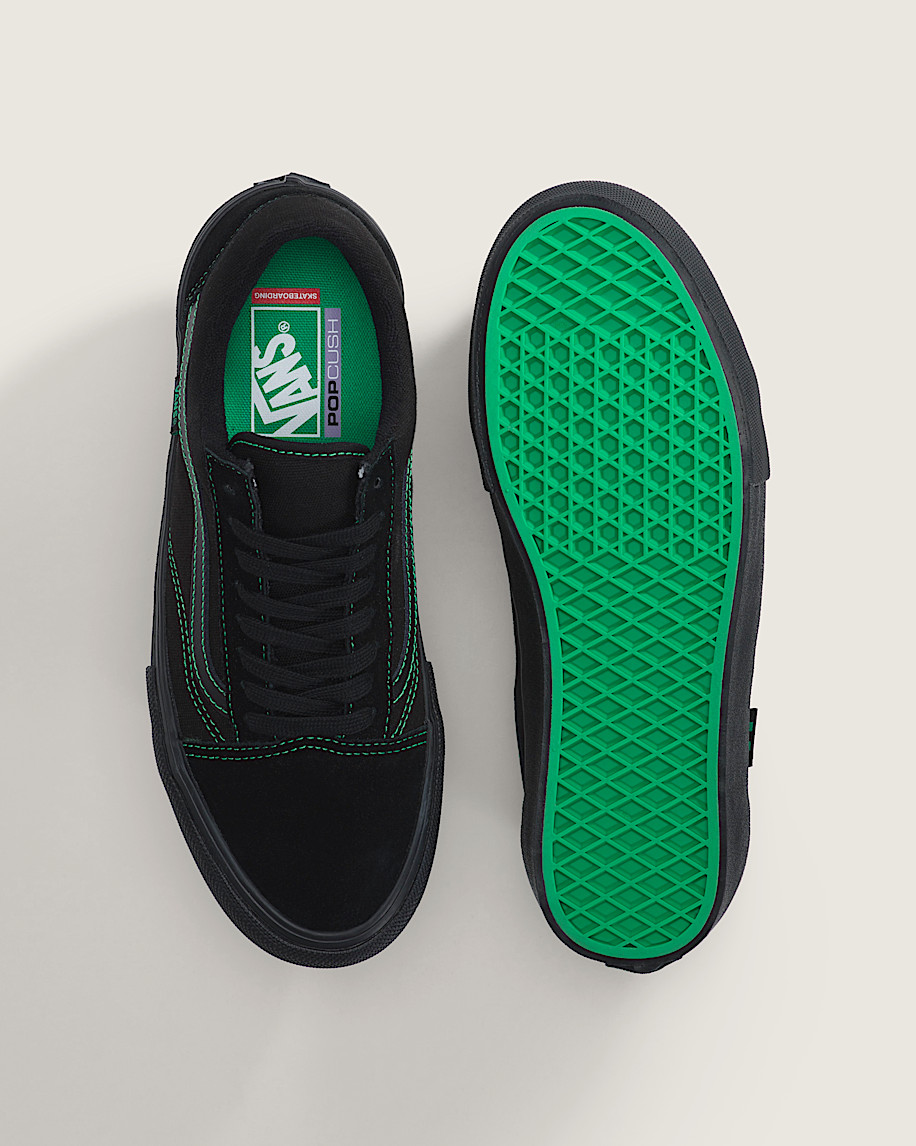 Skate Old Skool Shoe VANS Black  Green ALT2