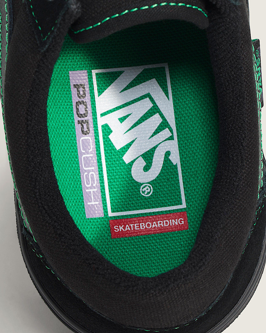 Skate Old Skool Shoe VANS Black  Green ALT4