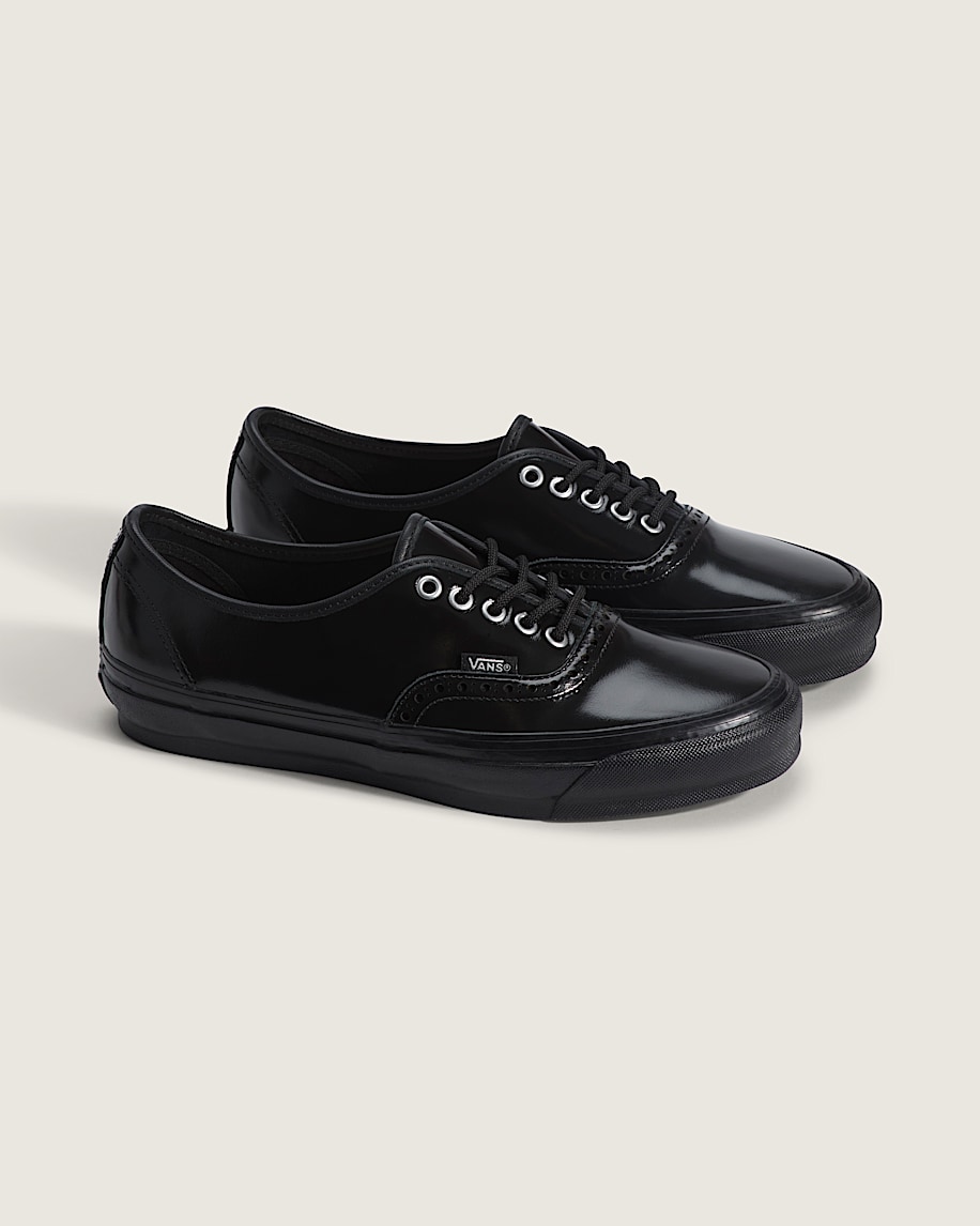 OTW Authentic 44 Siped Vibram VANS Gloss Leather Brogue Black ALT1