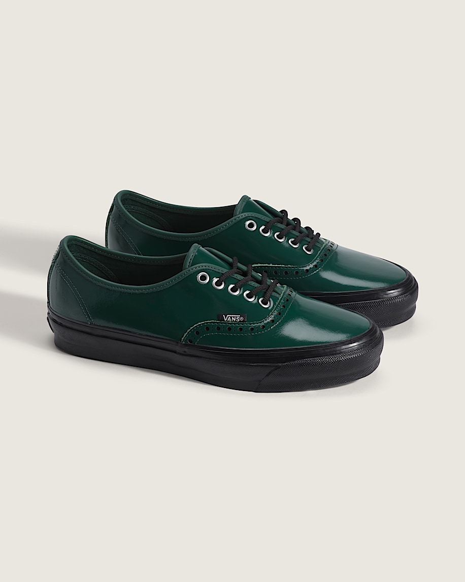 OTW Authentic 44 Siped Vibram VANS Gloss Leather Brogue Emerald Green  Black ALT1