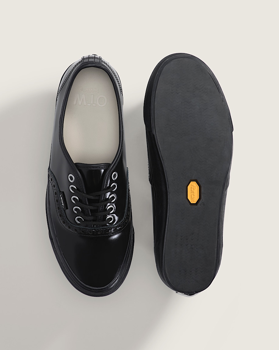 OTW Authentic 44 Siped Vibram VANS Gloss Leather Brogue Black ALT2