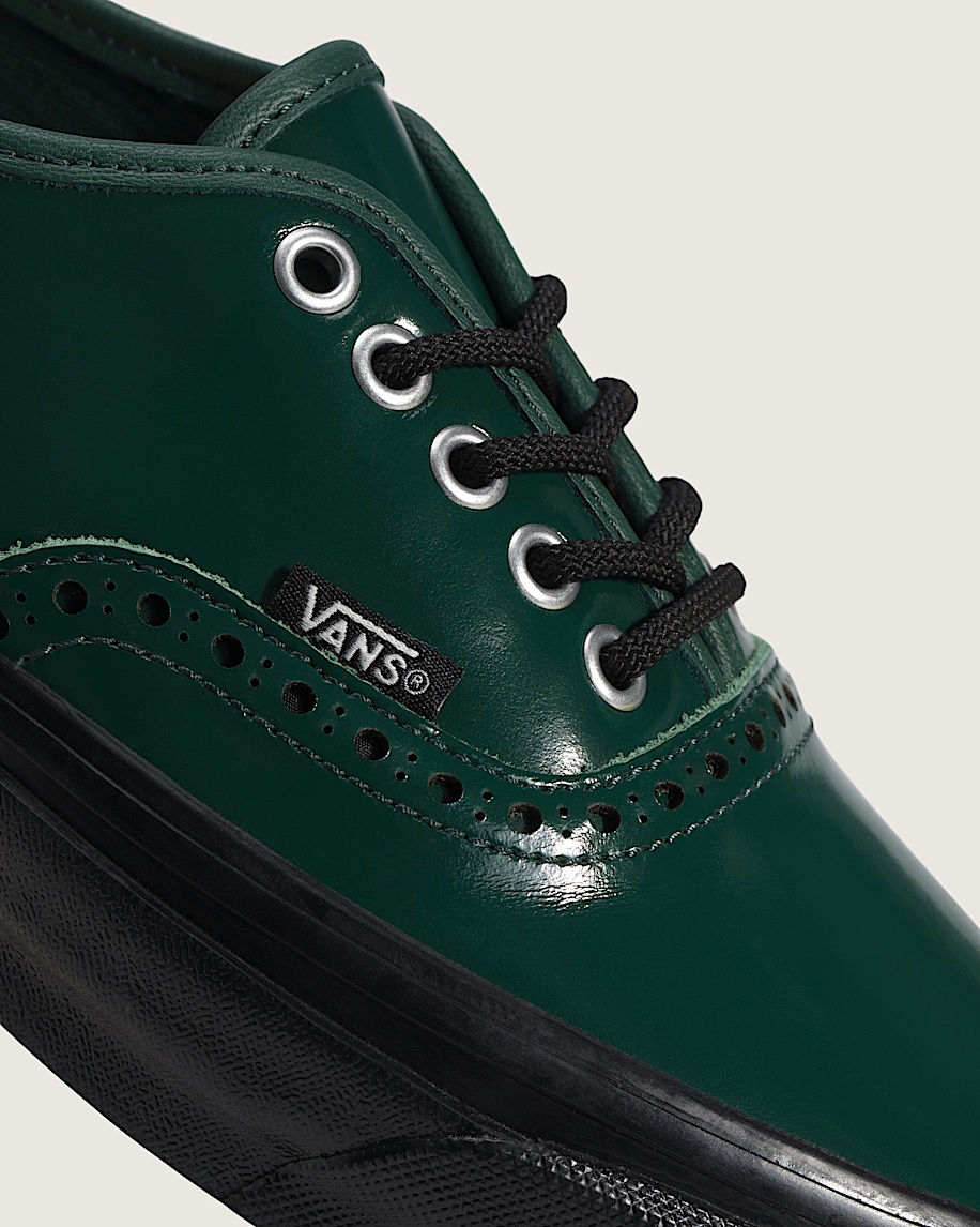 OTW Authentic 44 Siped Vibram VANS Gloss Leather Brogue Emerald Green  Black ALT4