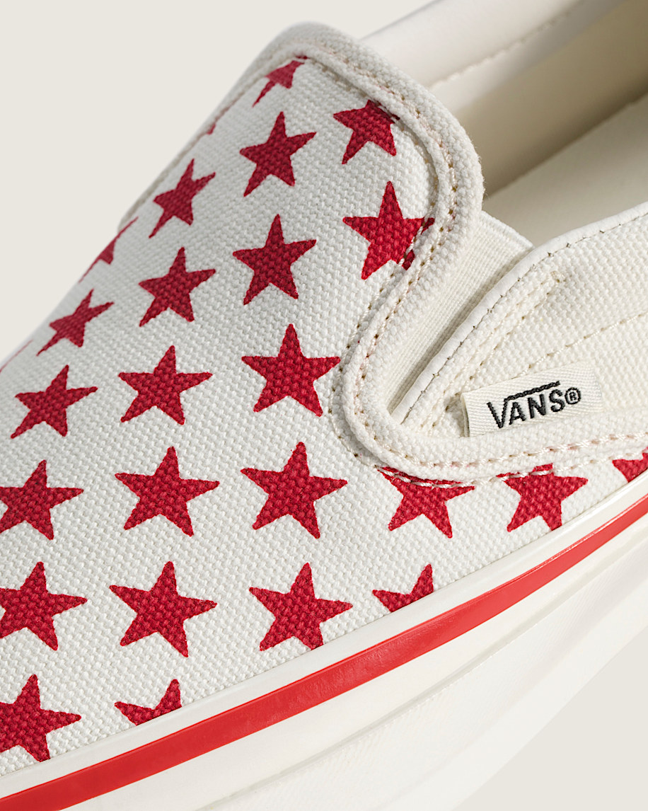 Premium Classic SlipOn Shoe VANS Racing Red  Marshmallow White ALT4