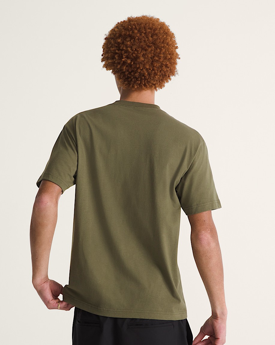 Stretch Logo TShirt VANS Mossy Olive Green ALT3