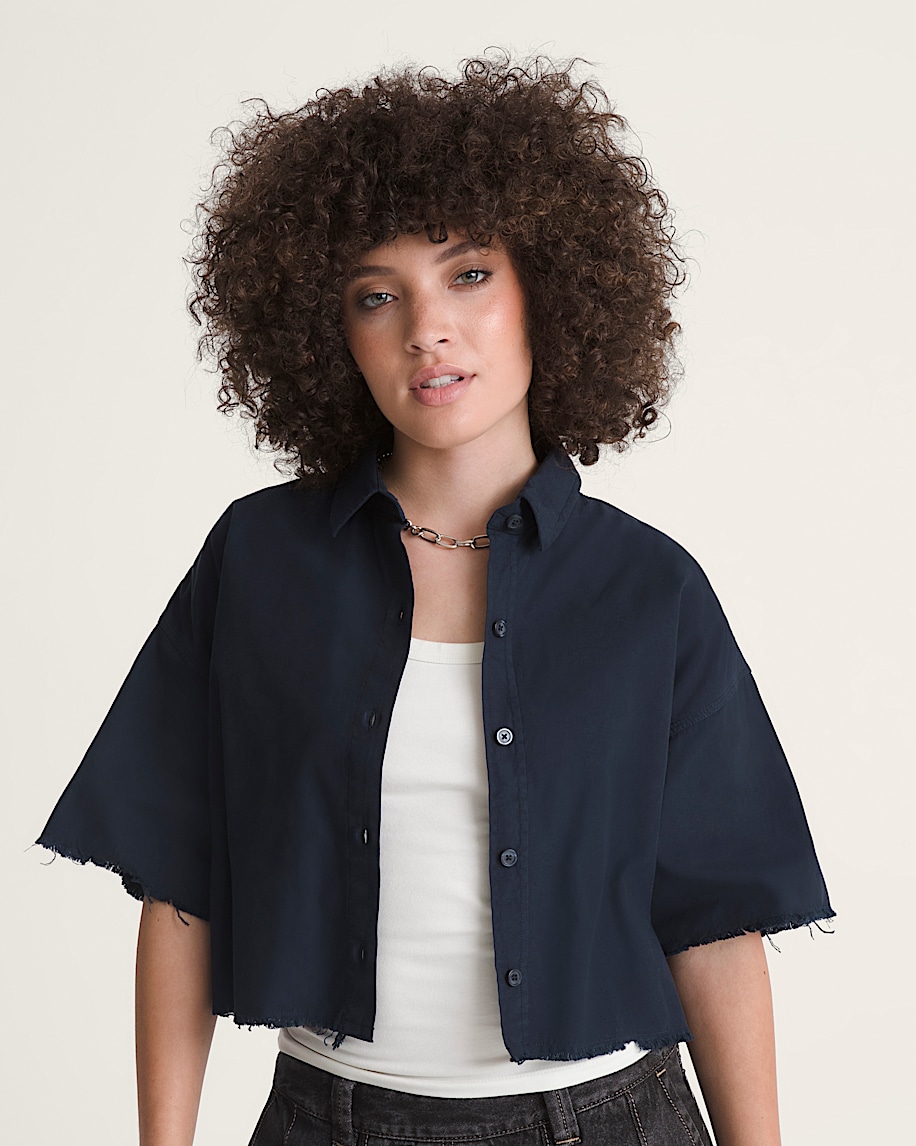 Crop Shirt VANS Parisian Night Blue ALT2