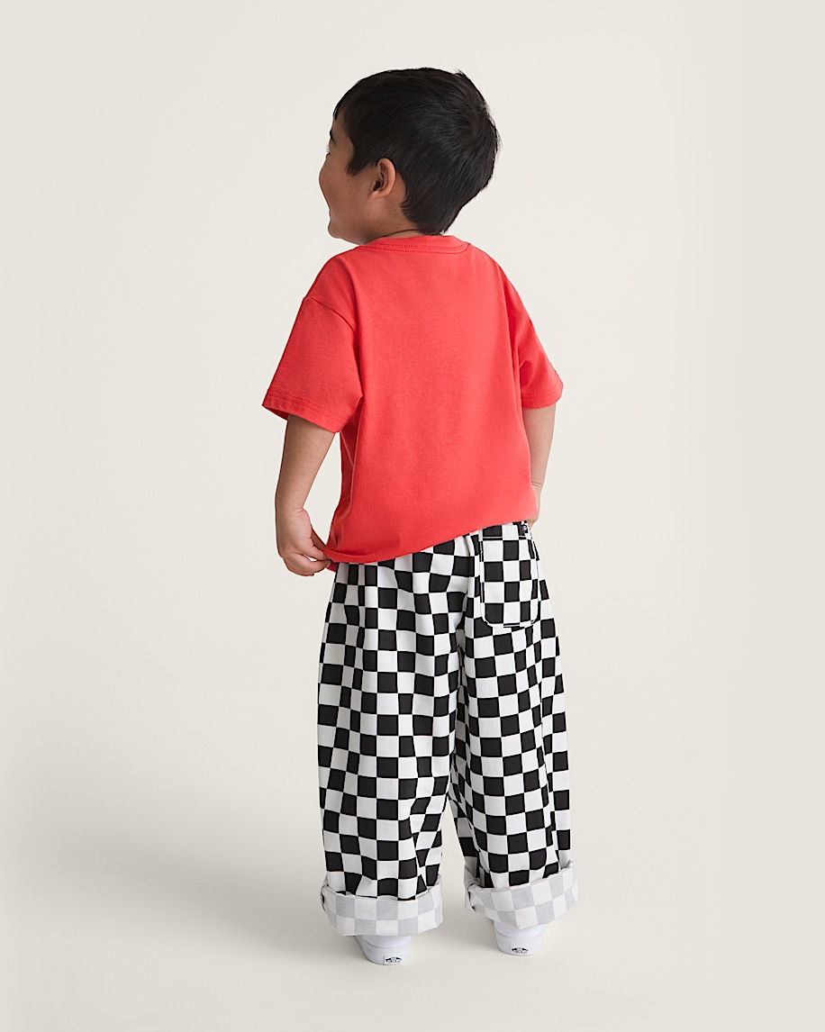 Little Kids Liam Elastic Waist Pants VANS Black  White ALT4