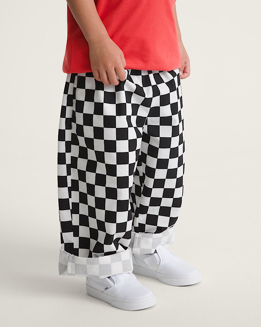 Little Kids Liam Elastic Waist Pants VANS Black  White ALT5