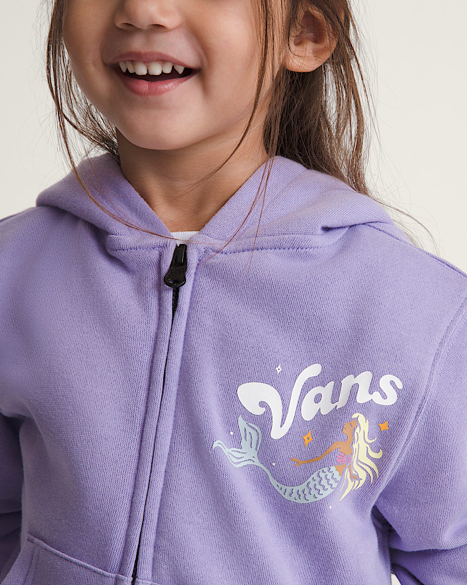 Little Kids Mermaid Zip Hoodie VANS Soft Orchid Purple ALT4