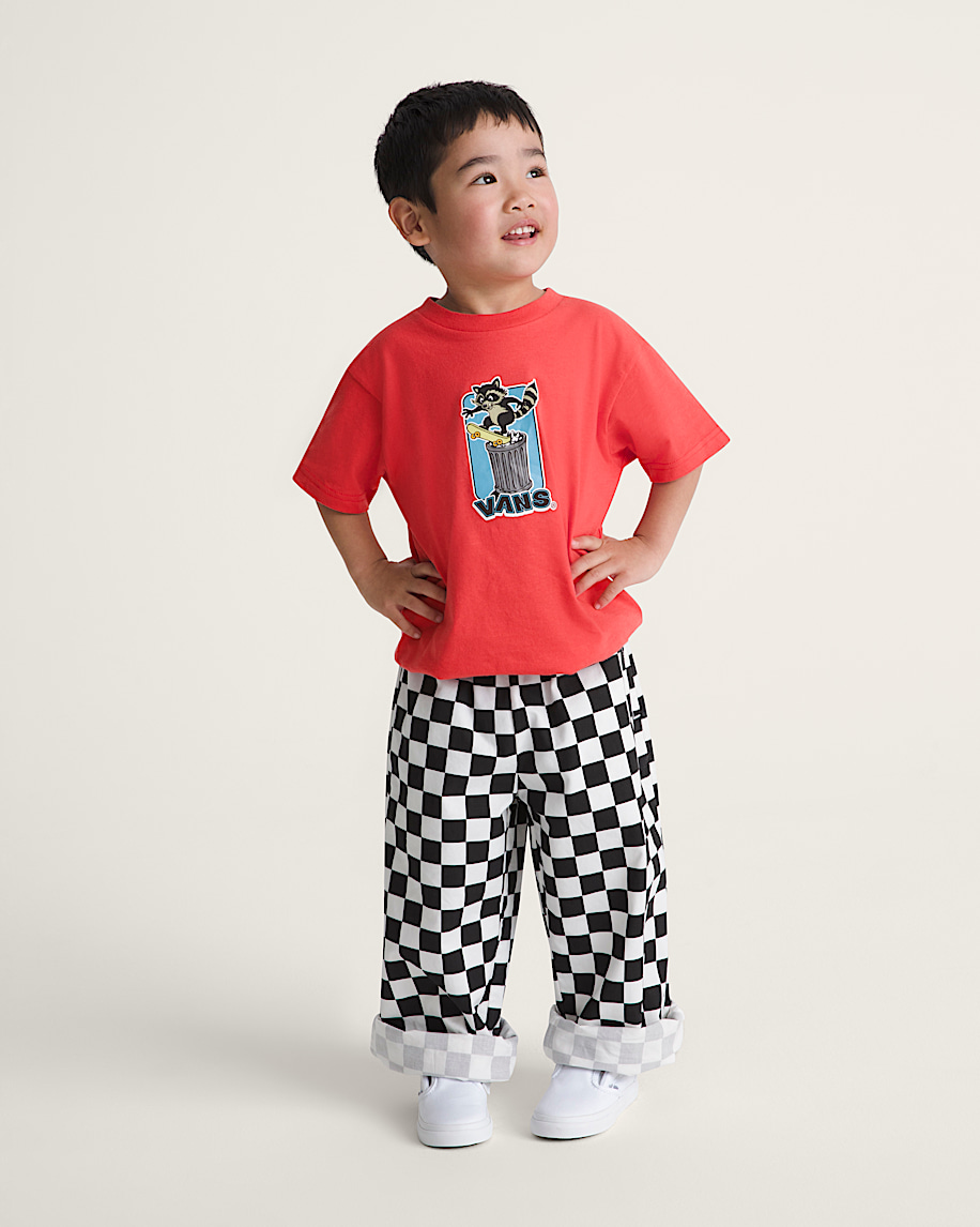 Little Kids Liam Elastic Waist Pants VANS Black  White ALT3