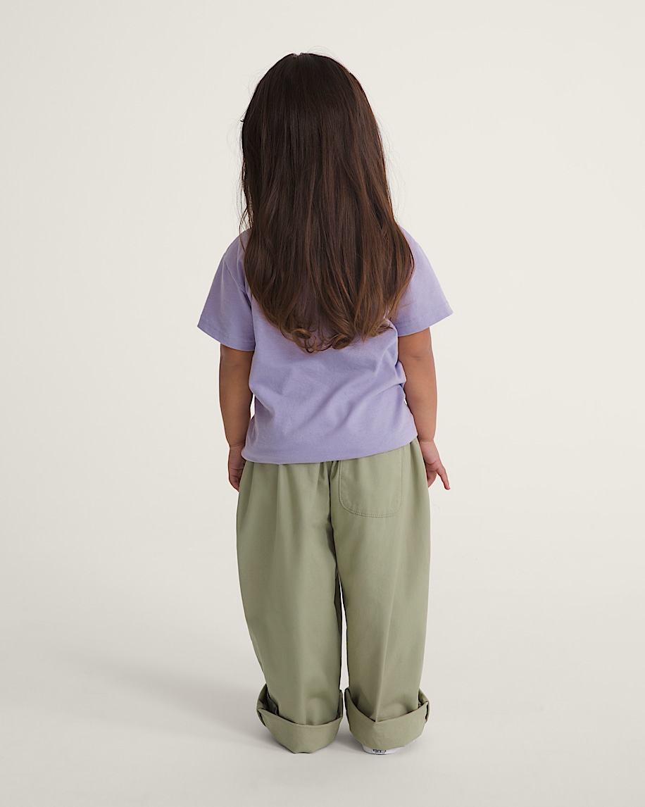 Little Kids Liam Elastic Waist Pants VANS Soft Sage Green ALT4