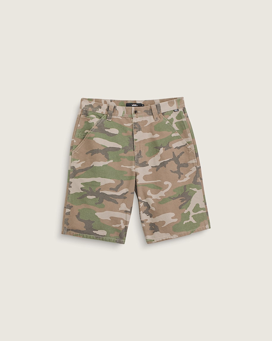 Drill Chore Loose Shorts VANS Vintage Camo Green HERO