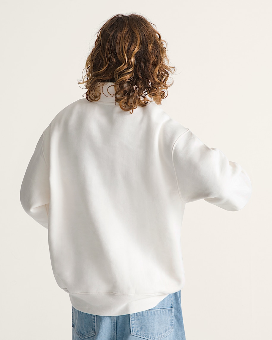 Quarter Zip Sweatshirt VANS Egret White ALT3