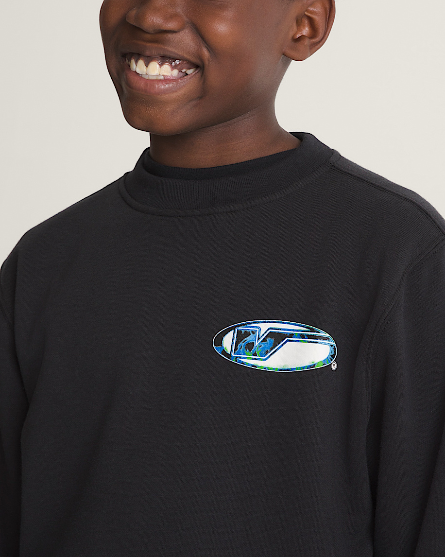 Kids Bevel Flame Crew Sweatshirt - 5