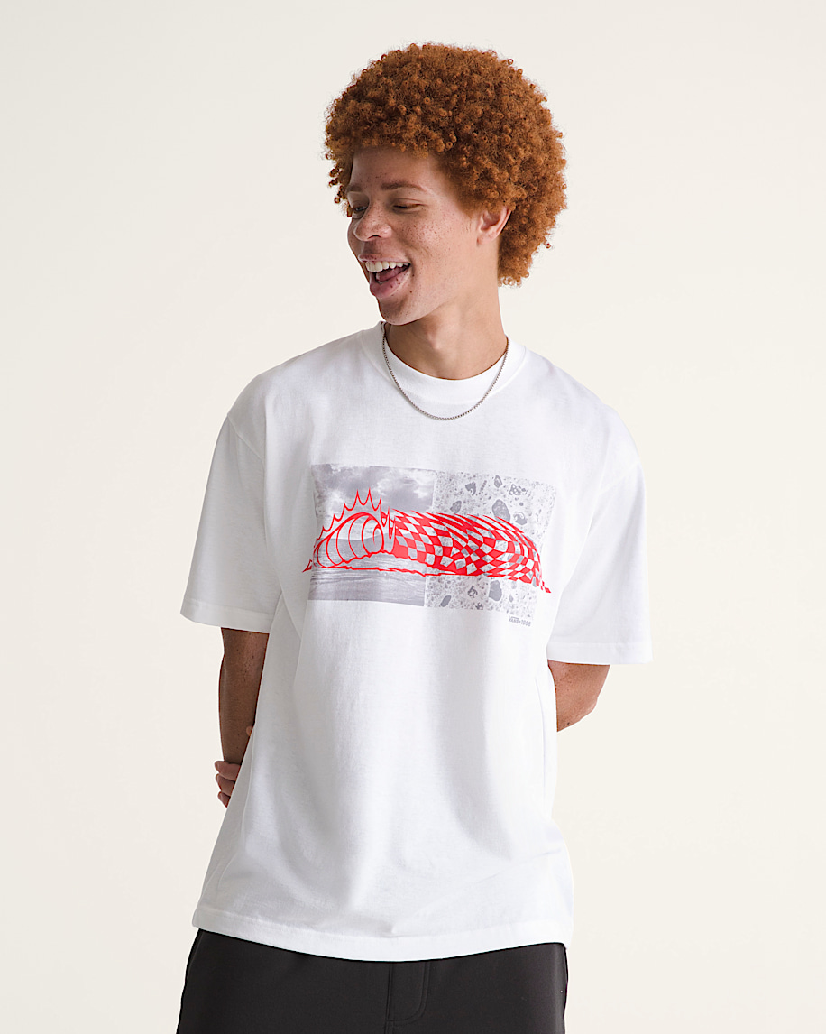 Wave Check TShirt VANS White ALT2