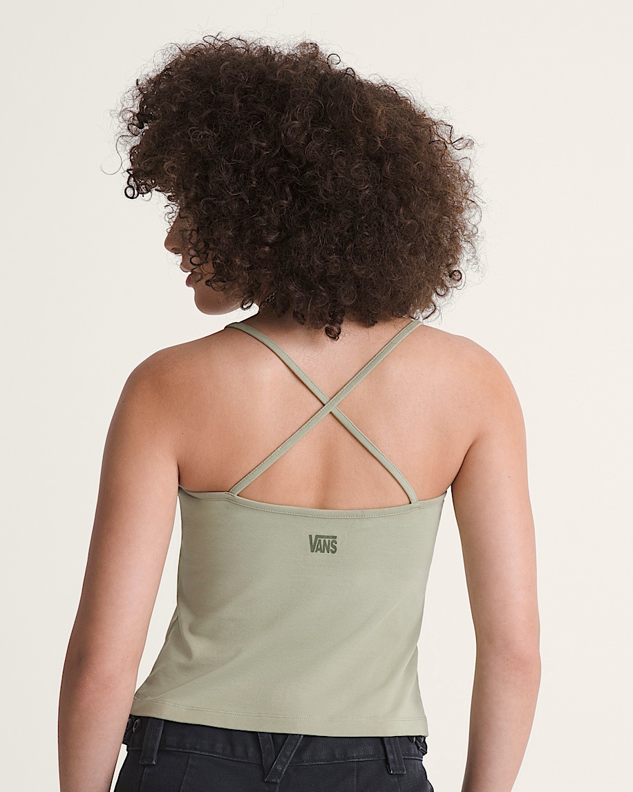 Cross Back Tank Top VANS Soft Sage Green ALT3