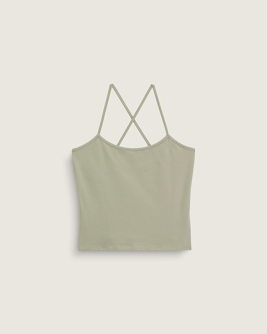 Cross Back Tank Top VANS Soft Sage Green HERO