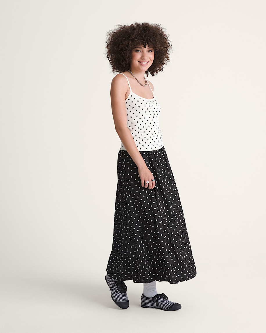 Francesca Skirt VANS Black  Marshmallow White ALT3