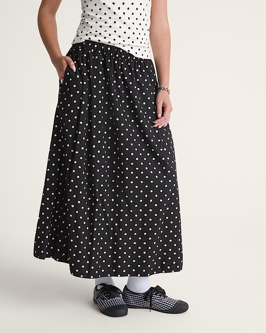 Francesca Skirt VANS Black  Marshmallow White ALT5