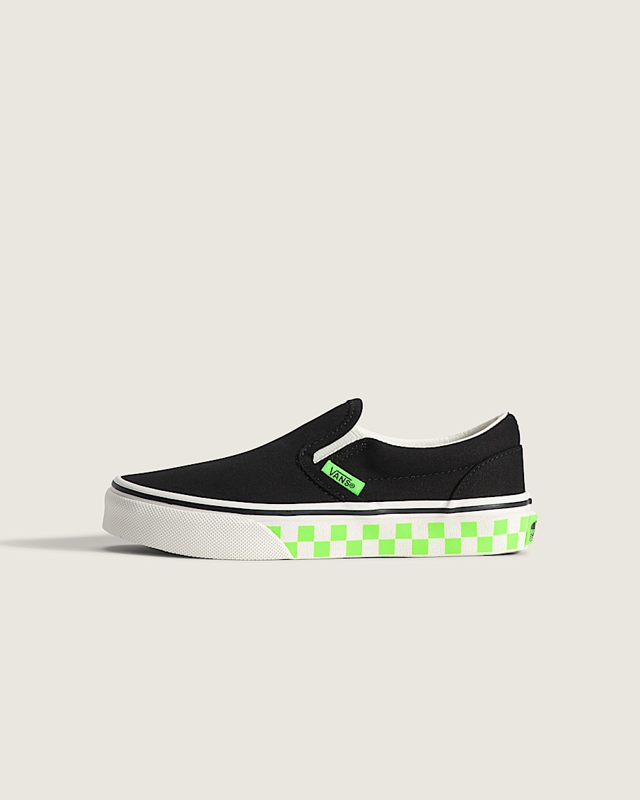 Little Kids Classic SlipOn Shoe VANS GlowintheDark Black  Green Gecko HERO