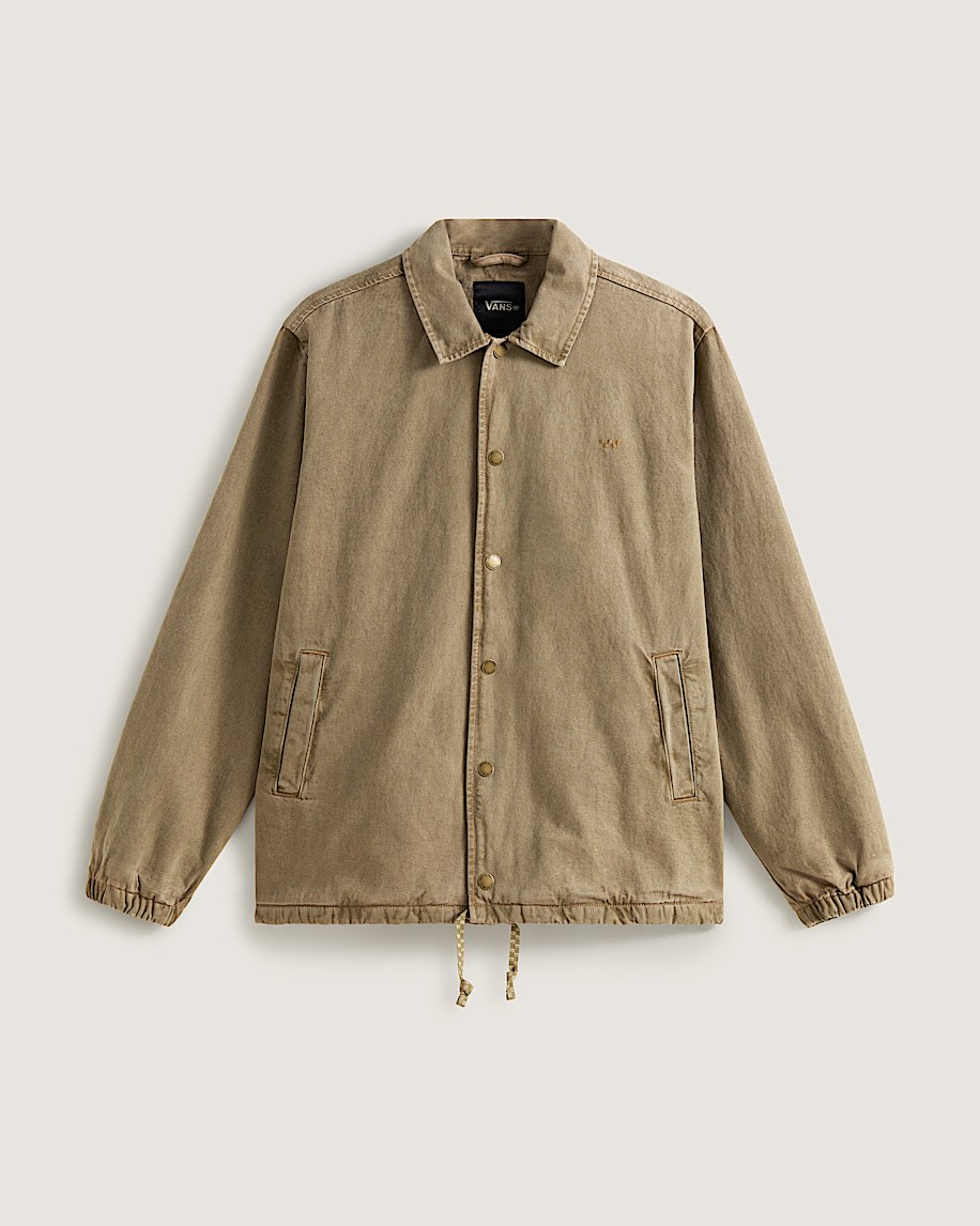 Premium Denim Torrey Coaches Jacket in Bay Leaf Green | Vans